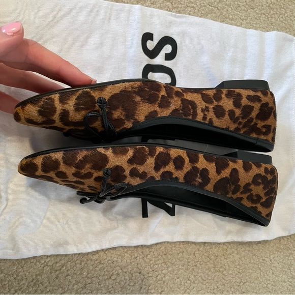 BRAND NEW Schutz Leopard Print Ballet Flats - Brown/Black - Picture 5 of 9